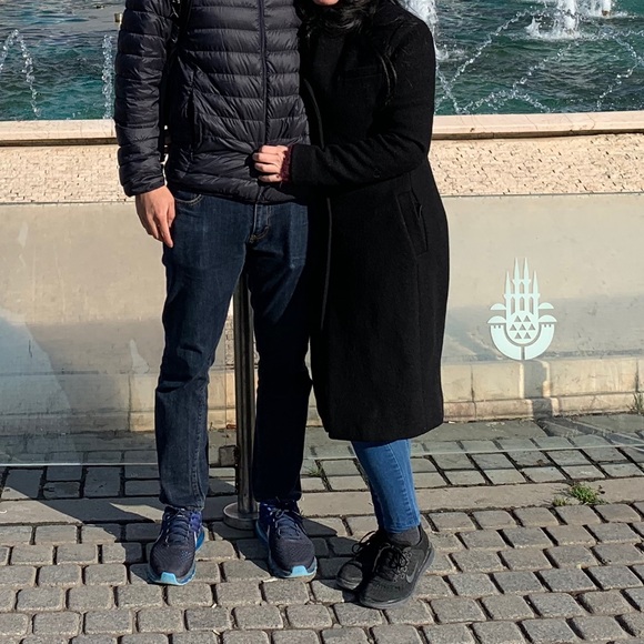 Scoop NYC Long Sleeve Boiled Wool Coat - Picture 5 of 8